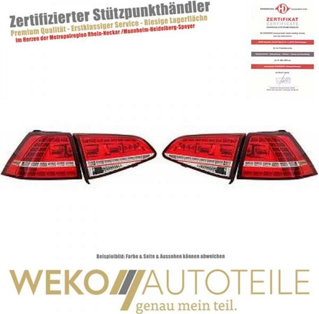 Diederichs LED Rückleuchten Set VW Golf VII, 12->> rot-weiss
