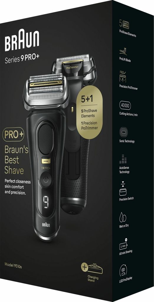 Système Braun Series 9 Pro+ 9510s wetdry     Atelier Black Image du produit 
