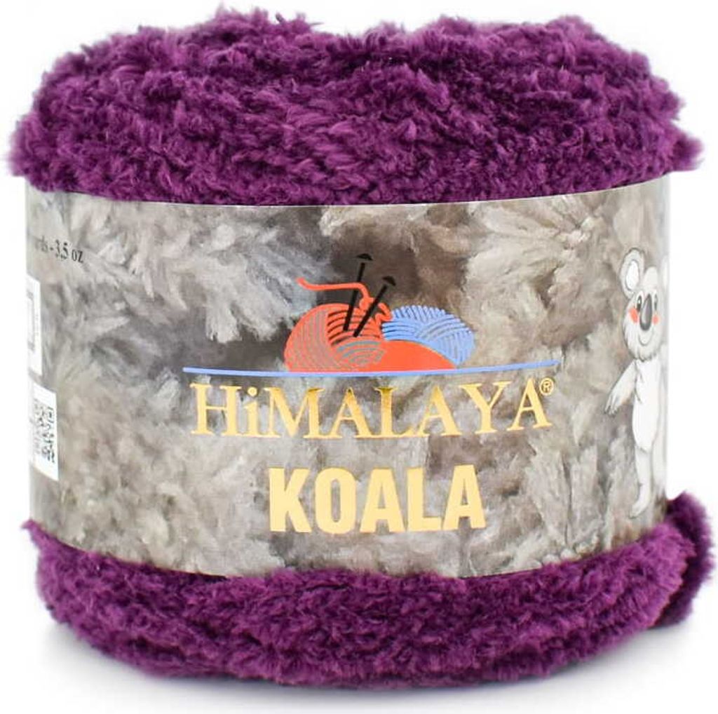 Himalaya Koala Flauschgarn 100g, 100m, Bulky Lila-Plüsch für Kleidung & Spielzeug