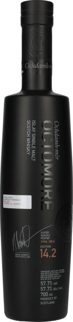 Octomore EDITION: 14.2 Super Heavily Peated Islay Single Malt 57,7% Vol. 0,7l