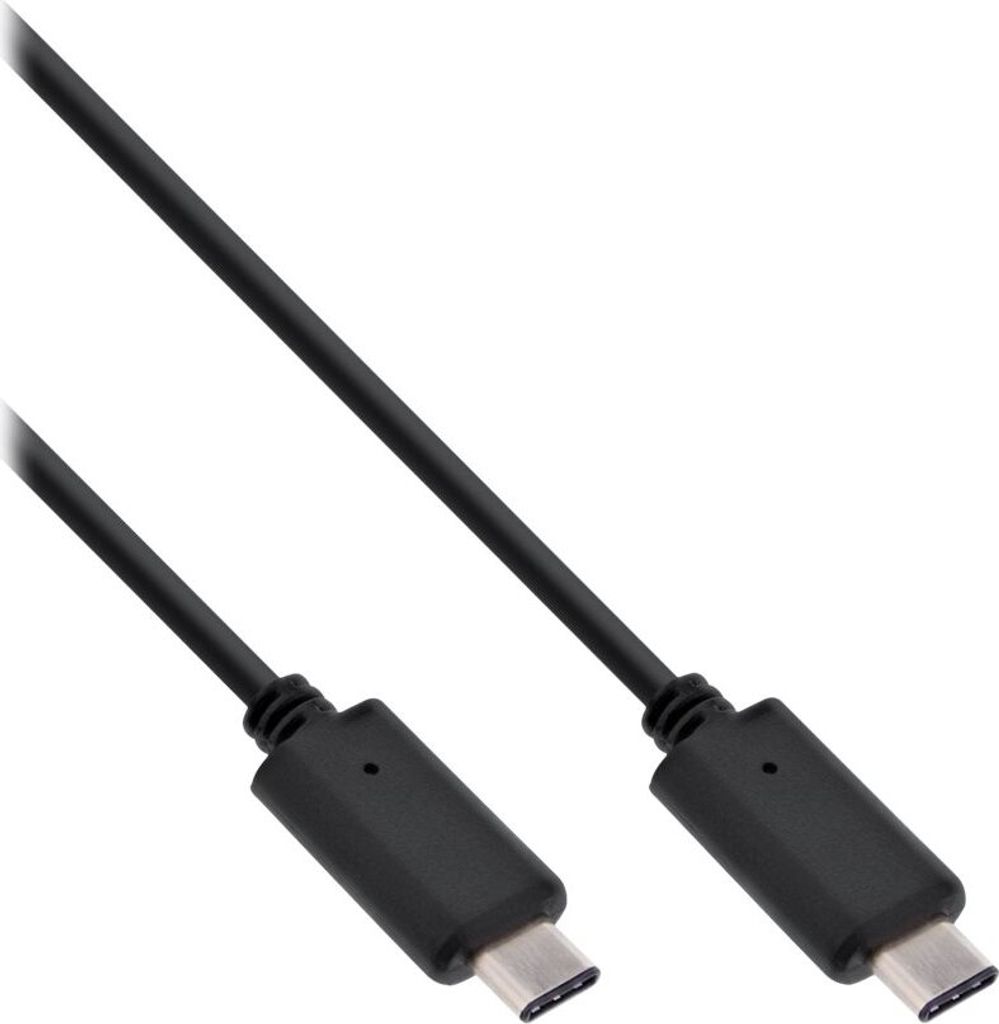 InLine USB 3.1 Kabel, Typ C Stecker/Stecker, schwarz, 0,5m