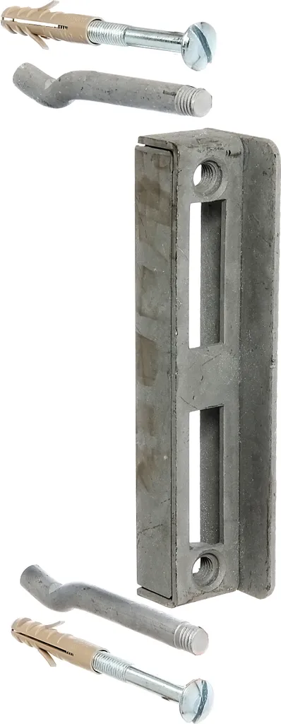 Alberts 410889 Butée pour boîtier de serrure galvanisée, 172x40 mm - 2 pcs