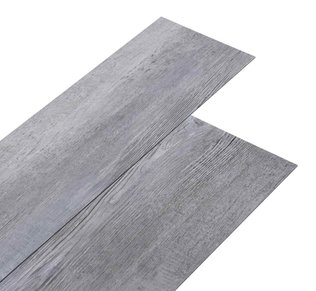 vidaXL Bodenplanken 18 pcs Grau 2,51 m² PVC