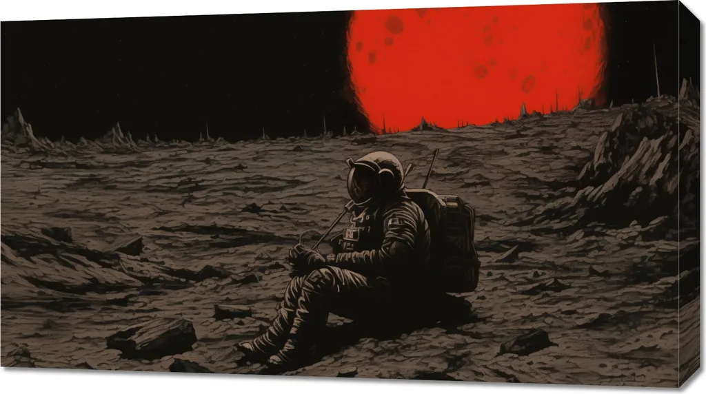 Image Solitude dans l'espace 90 x 50 cm - Qualité Premium et Design XXL