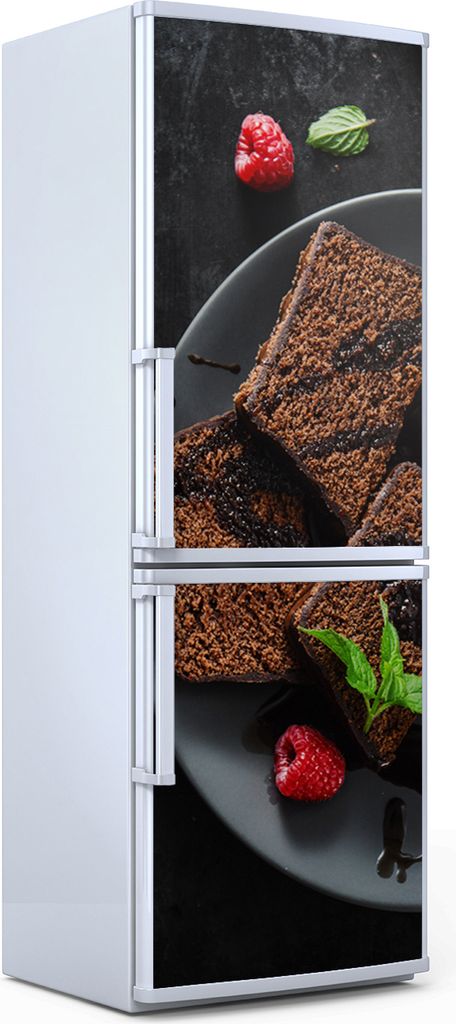 Magnete Dekorative - 70 cm x 190 cm - Küche - Magnetmatte Kühlschrankmagnete - Schokolade Kuchen Und Himbeere