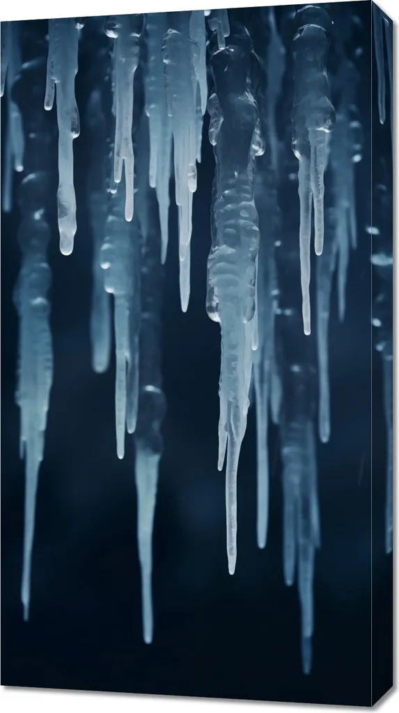 Décoration murale hivernale 50x90 cm - Tableau paysage de neige moderne