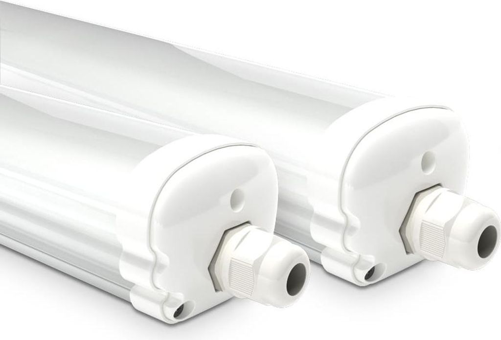 hoftronic LED Feuchtraumleuchte 120cm 36W 4320lm IP65 4000K Weiß 2er Set