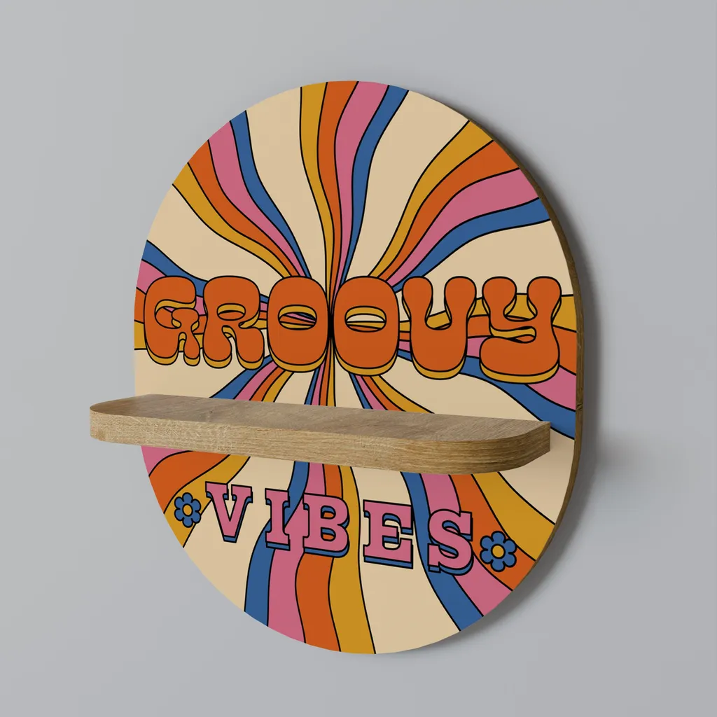 Étagère Ovale Design RADIANT GROOVY VIBES - Style Scandinave et Vintage