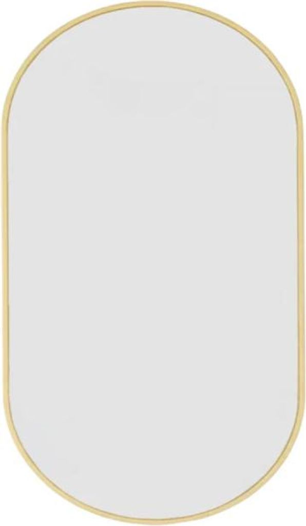 Grand miroir mural ovale 100 x 50 cm, cadre doré Image du produit 