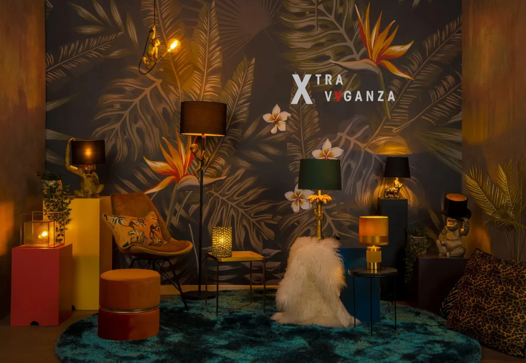 Suspension design singe pour déco jungle chic Gloss Extravaganza E27 - 4