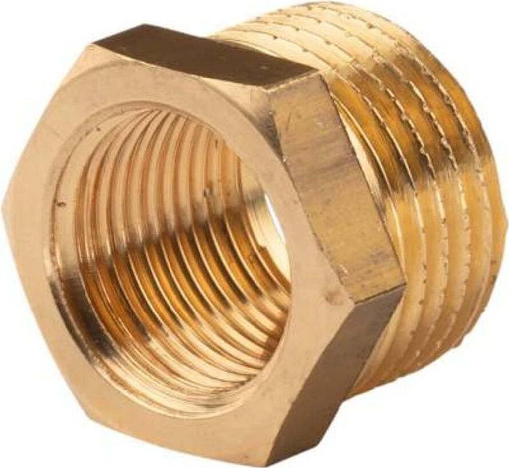 Messing Gewinde-Fitting Reduzierstück mit 1/2'AG - 3/8'IG