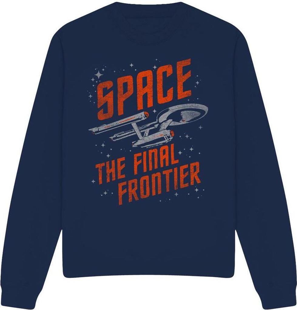Star Trek - "Space Travel" Sweatshirt für Herren/Damen Uni TV11386 (M) (Marineblau)