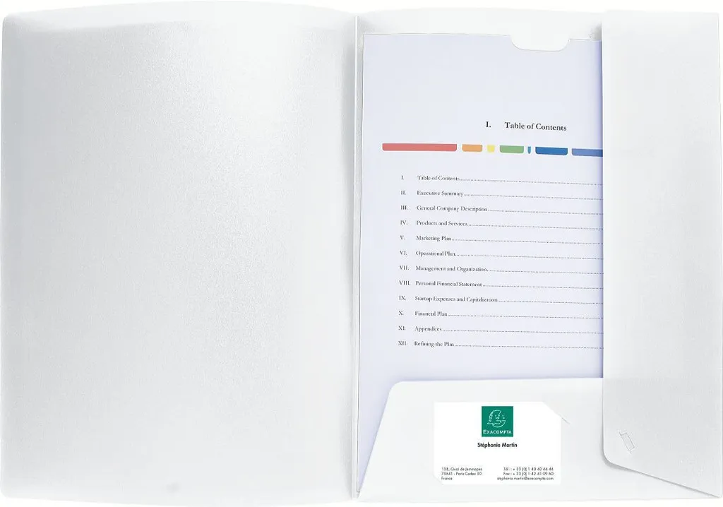 Chemise de classement A4 blanche pour bureau, école et organisation