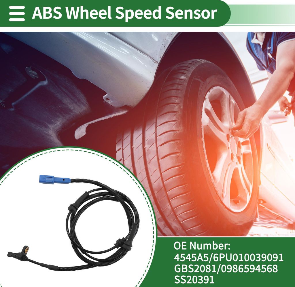ABS Raddrehzahlsensor hinten links rechts ABS Sensor Antiblockiersystem Sensor Nr. 4545A5/6PU010039091 für Citroen C5 2001-2006