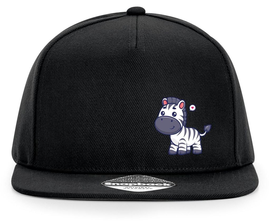 Huuraa Cappy Mütze Zebra Comic Black Polyester Snapback Kappe Geschenkidee