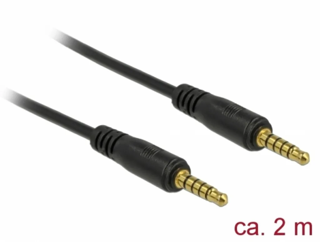 Cavo Jack 3,5 mm 5 Pin Delock 85697 Maschio-Maschio 2m | Hi-Fi Premium