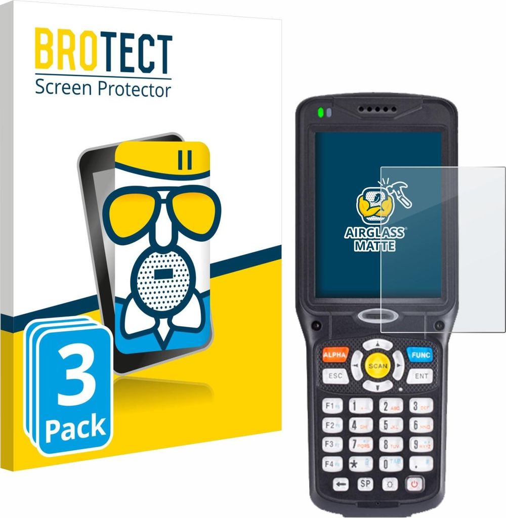 3x BROTECT Entspiegelungs Schutzglas für Unitech HT510A Schutzfolie Panzer Folie Glas Display Schutz matt