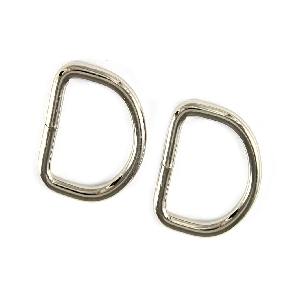 50 D-Ringe / Halbringe 22 x 16 x 3,2mm Stahl Vernickelt