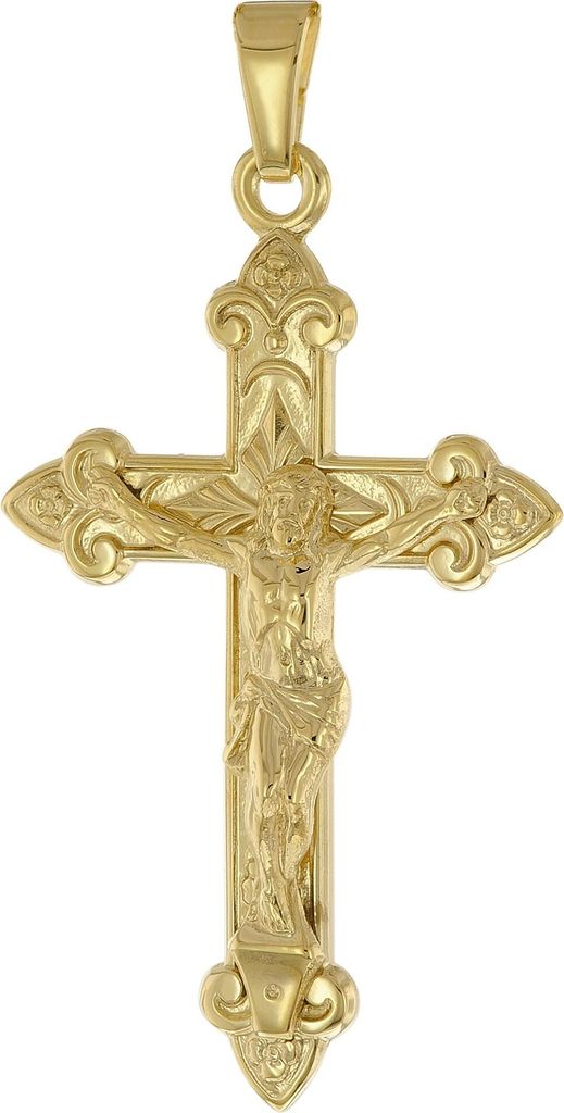 trendor 51951 Kreuz mit Korpus Gold 333 (8 Kt) Anhänger Kruzifix 1