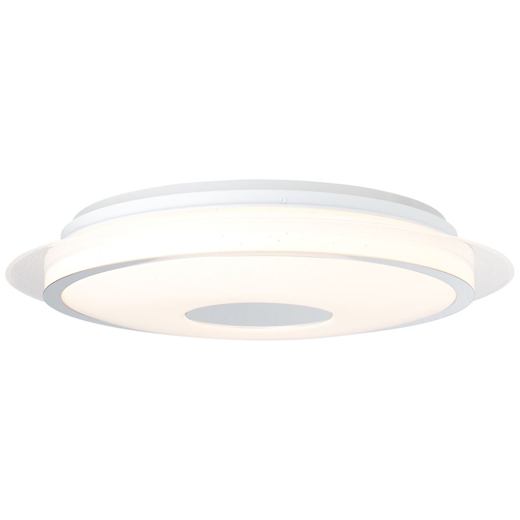 BRILLIANT weiße LED Deckenlampe VIKTOR | funktionale Deckenleuchte stufenlos dimmbar mit Fernbedienung | Lichtfarbe einstellbar | 24W 2500 Lumen 3...