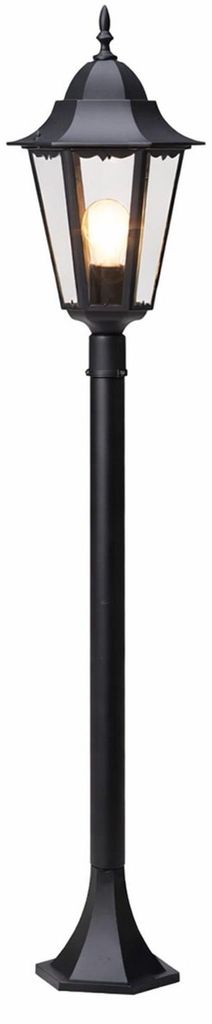 BURI Wegeleuchte Außenlaterne Gartenleuchte E27 60W IP44 wetterfest Aluminium Druckguss schwarz 125 cm Gartenbeleuchtung Wegbeleuchtung Außenlamp...