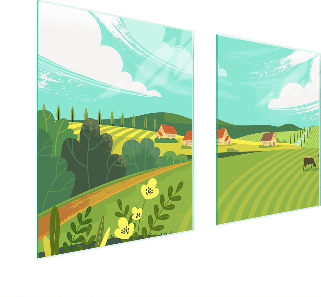 Glasschutzplatte Für Herd 85X52 Village