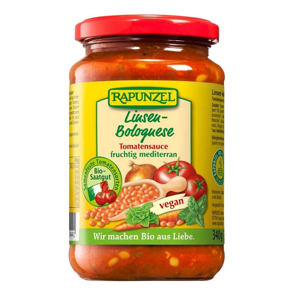 Salsa di pomodoro di lenticchie alla bolognese 325ml Immagine del prodotto 