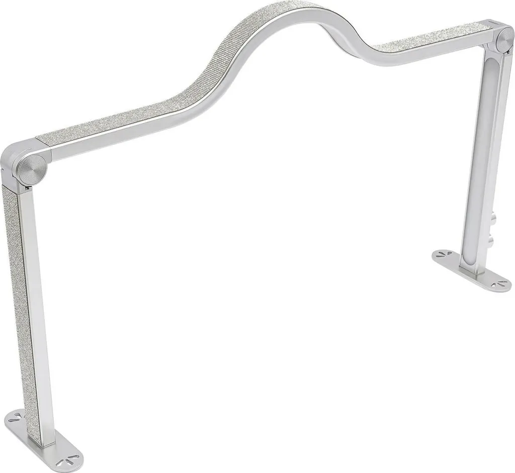 Sèche-ongles demi-lune argenté pliable 2-en-1 : Lampe de table et séchage