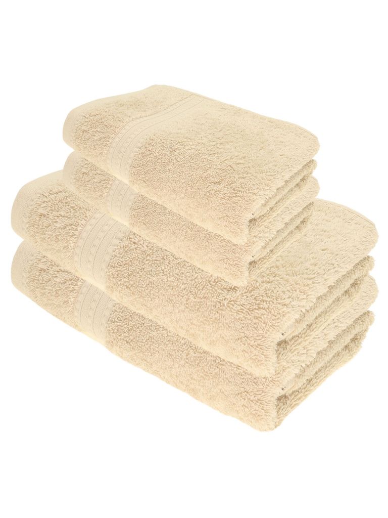 Julie Julsen BIO Duschtuch-Set 4 tlg. 2 Dusch- 2 Handtücher Pastell Beige