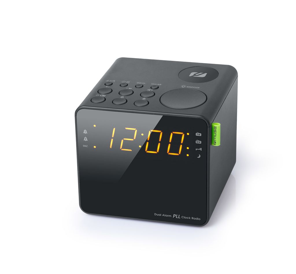 Radio-réveil double alarme noir - Muse - M187CR - Image du produit 