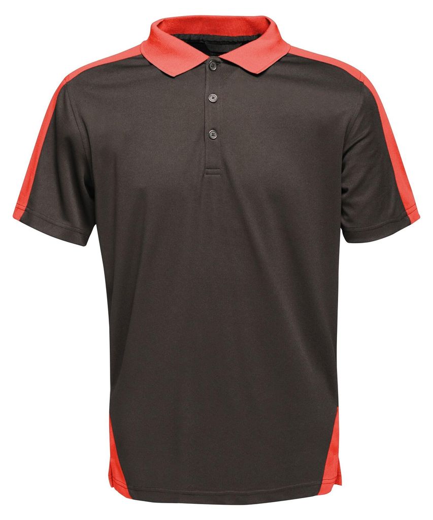 Regatta - Poloshirt für Herren FK2994 (3XL) (Schwarz/Rot)