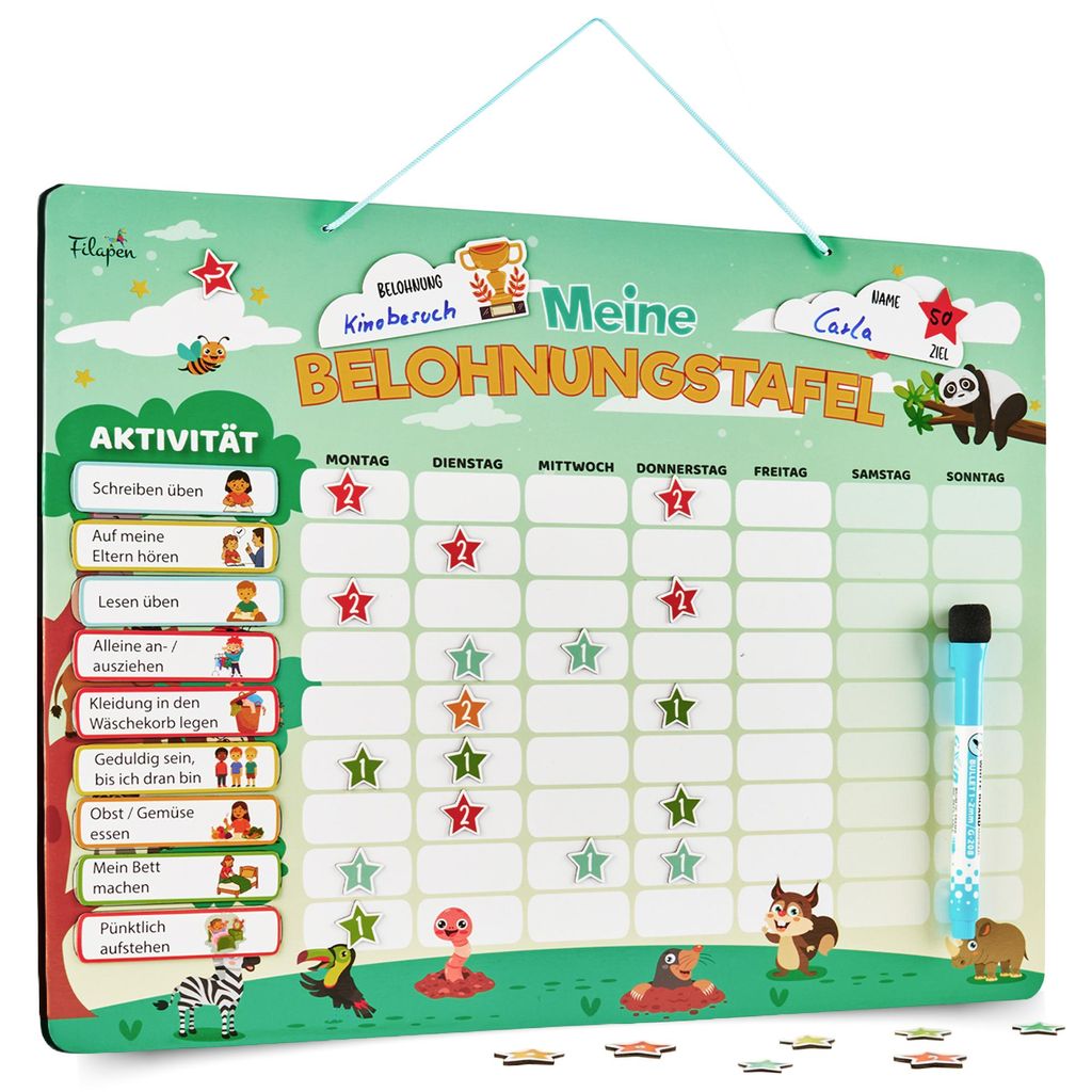 Filapen Kinder Belohnungstafel - Montessori Magnettafel Produktbild 