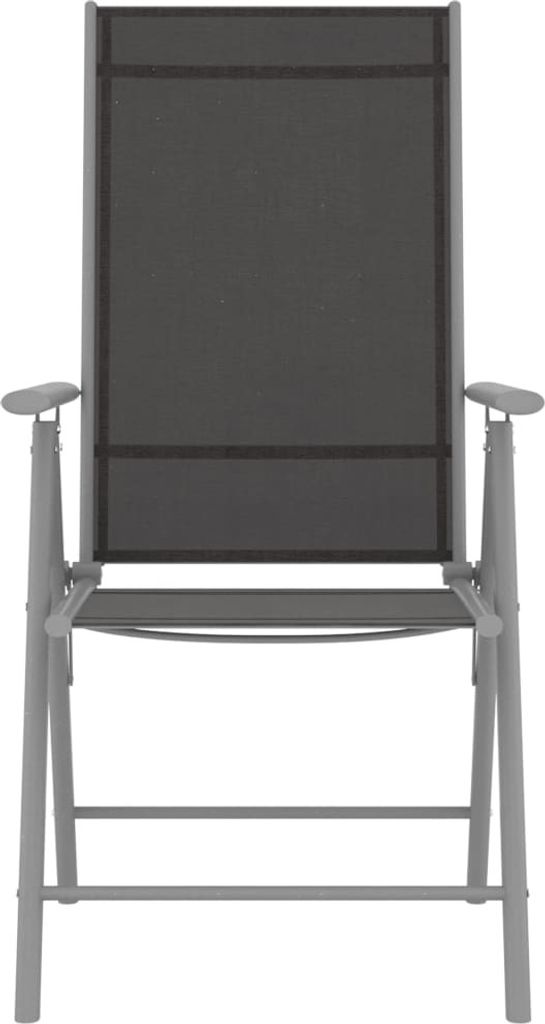 "SALE 2026"Gartenstühle - Schwarz Gartenstühle Klappbar 4er-set Textilene Schwarz Stabli Möbel5208707