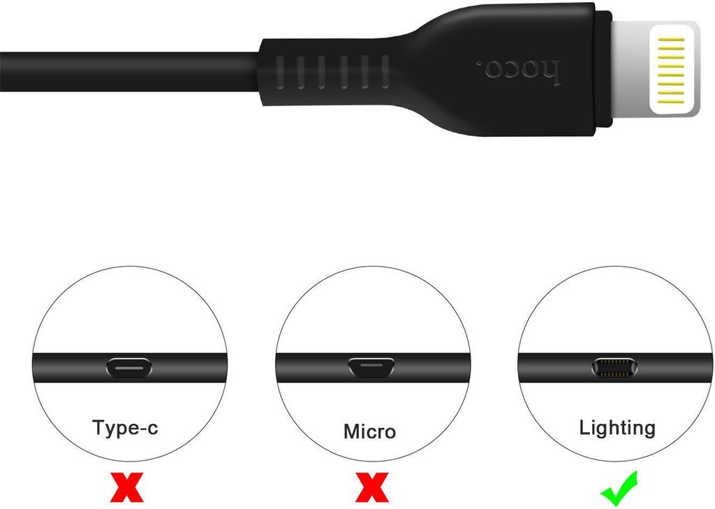 Hoco USB kabel X20 - 3m nabíjecí kabel Lightning Zesílený Obrázek produktu 5