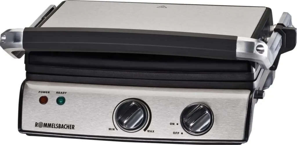 Gril de contact électrique double thermostat avec plaques antiadhésives