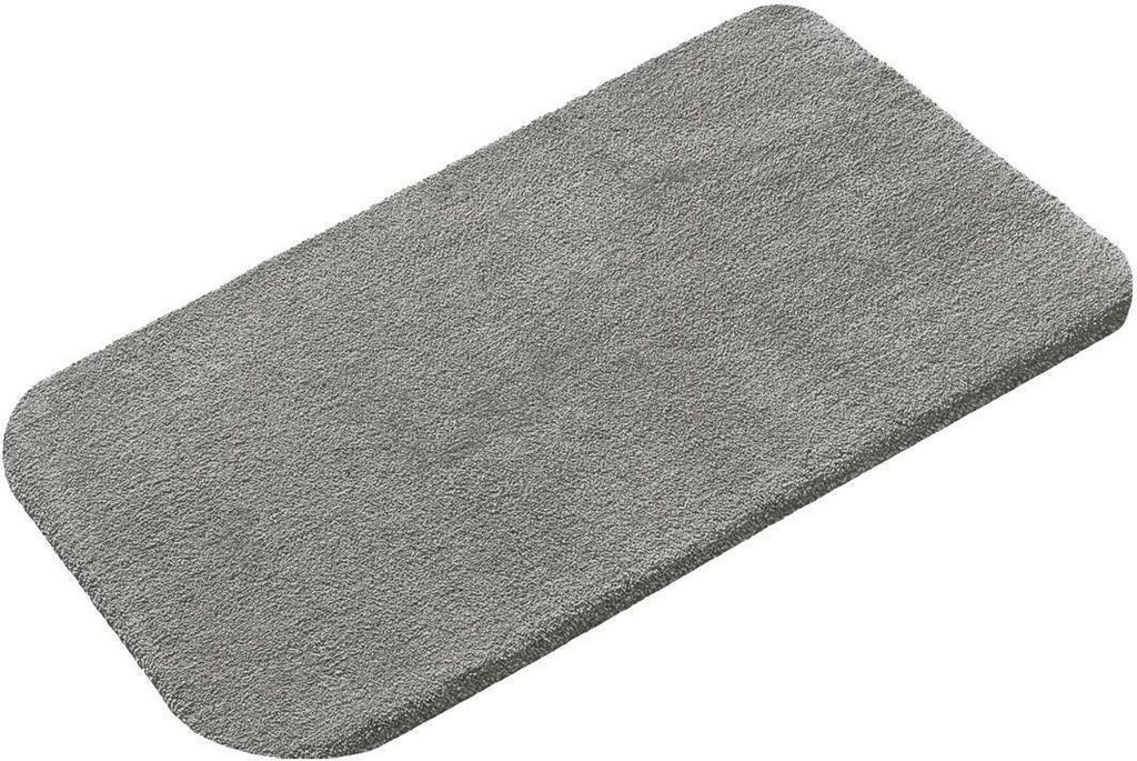 Rhomtuft Badteppich Aspect rechteckig 80x160 cm Farbe kiesel