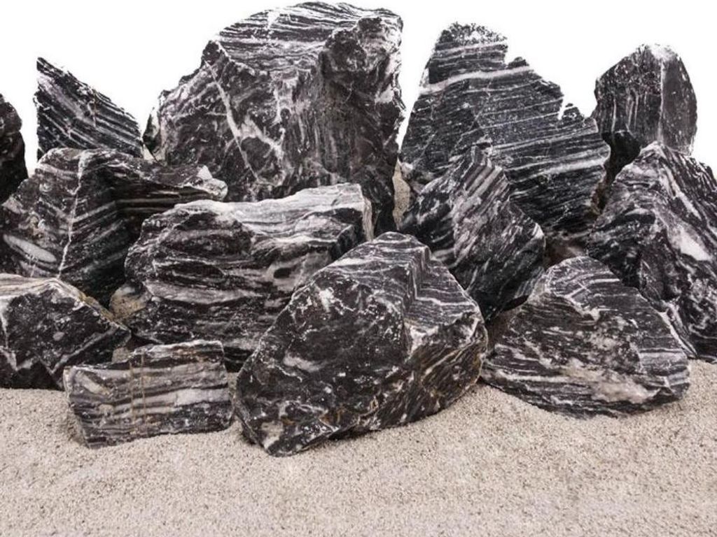 Aquarium Natursteine Zebrasteine 1 Stück Gr. L 1,3-1,7 kg