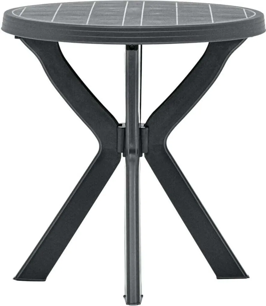 Tavolo da bistrot antracite Ø70 cm in plastica