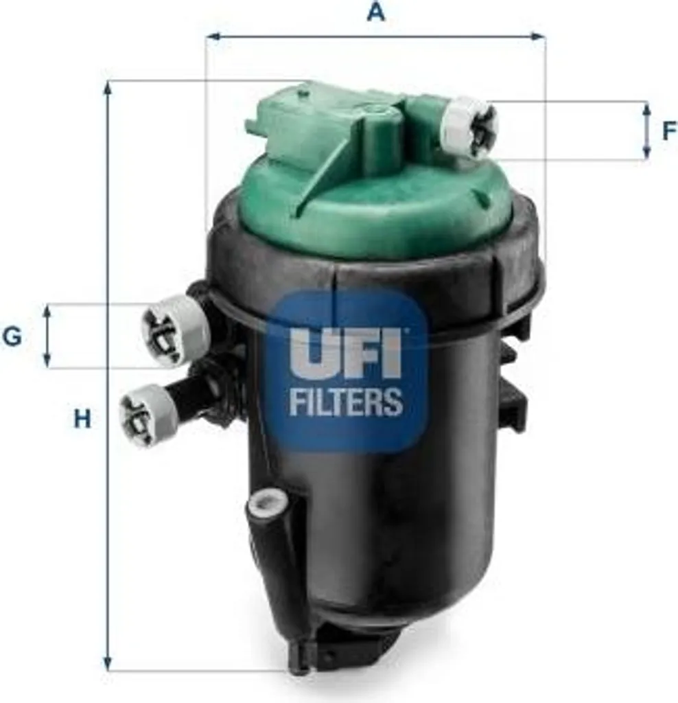 UFI 55.173.00 Filtre à Carburant OE 51772541 pour Fiat 500 et Panda