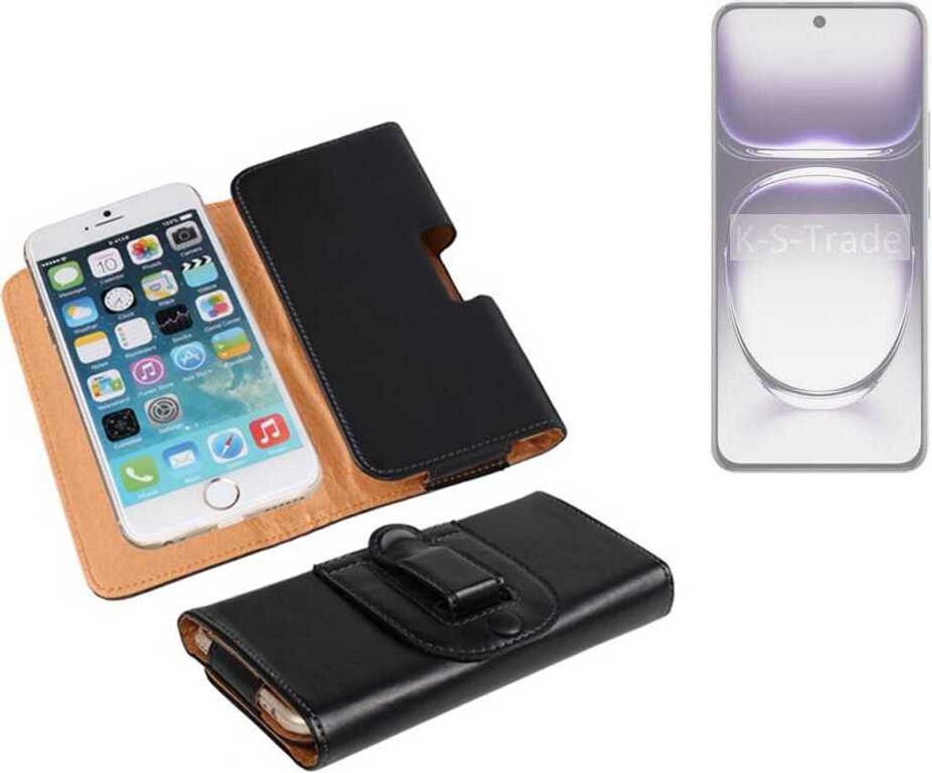 K-S-Trade Schützhülle Handyhülle kompatibel mit Oppo Reno12 PJV110 Holster Gürtel Tasche Schutzhülle Handy-Tasche Smartphone Case Seitentasche