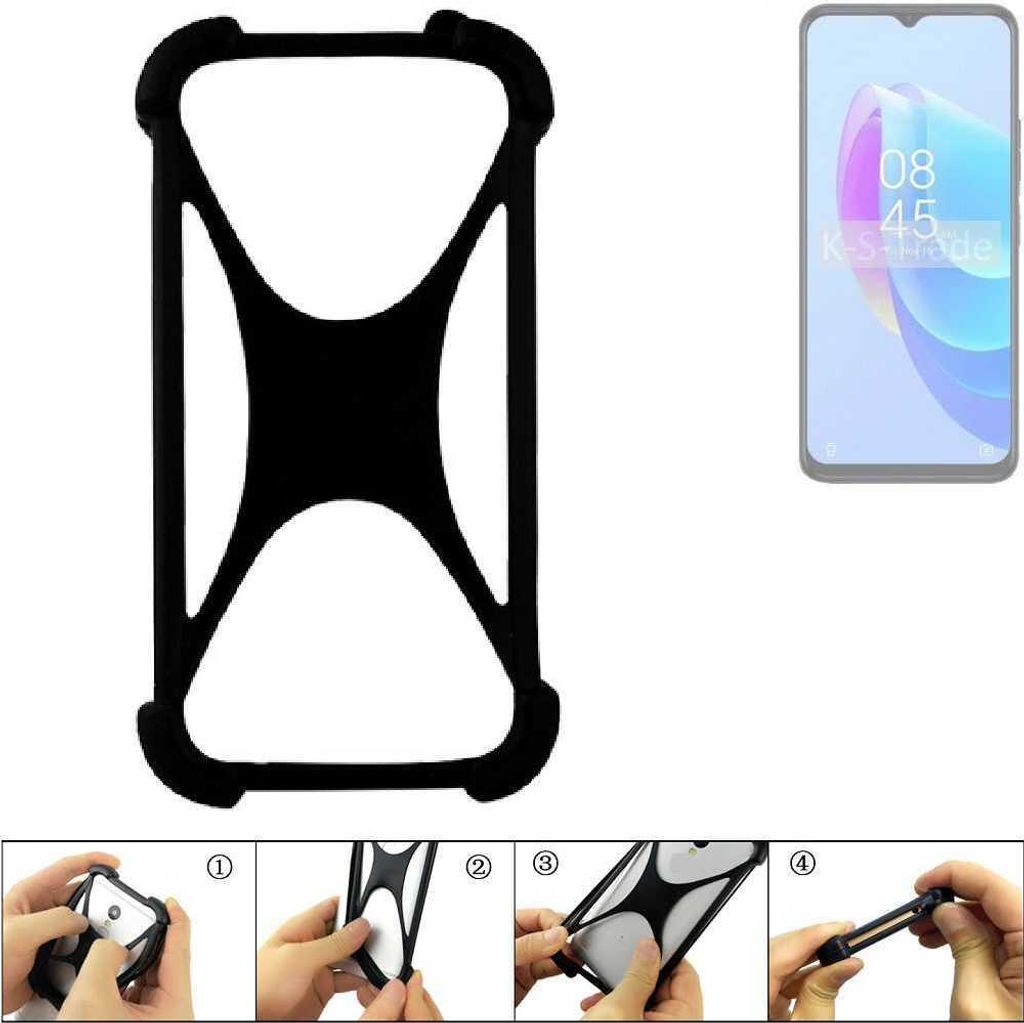 K-S-Trade Handy-Hülle Schutz-Hülle kompatibel mit Tecno Spark 10C Silikon Bumper TPU Softcase Smartphone Stoßschutz, schwarz