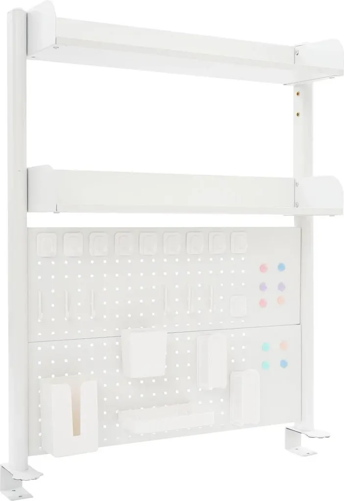 Bibliothèque de bureau à fixer 3 niveaux étagère de rangement blanche
