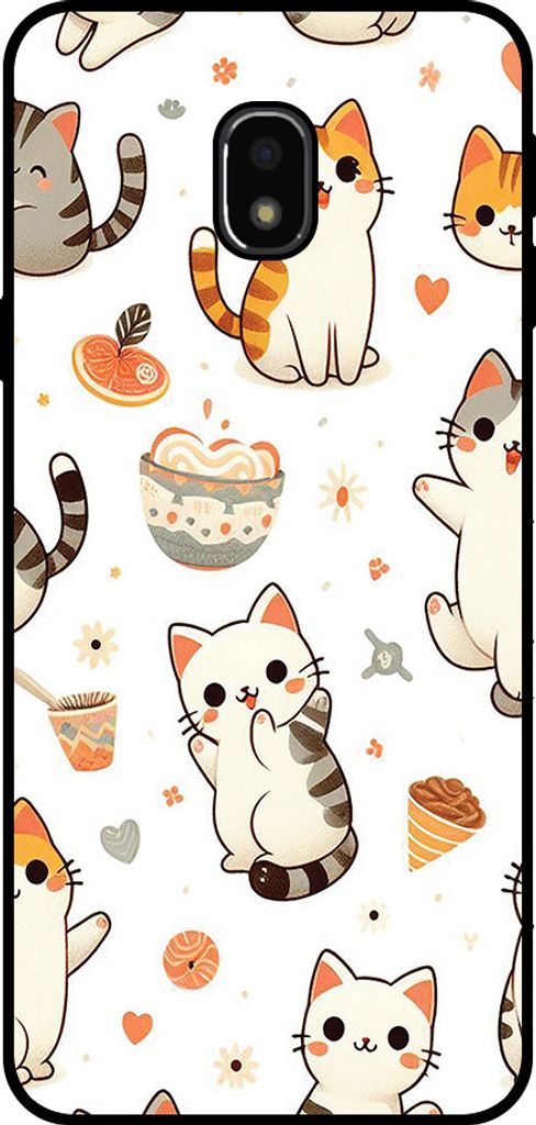 Smartphonica Telefon Fall geeignet für Samsung Galaxy J3 2017 mit Katze Druck - TPU zurück Abdeckung Fall Katze Design
