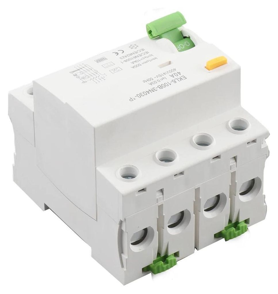 FI-Schutzschalter RCD - Fehlerstromschutzschalter - 40A 30mA 10kA - Typ B - 4-polig - IP20