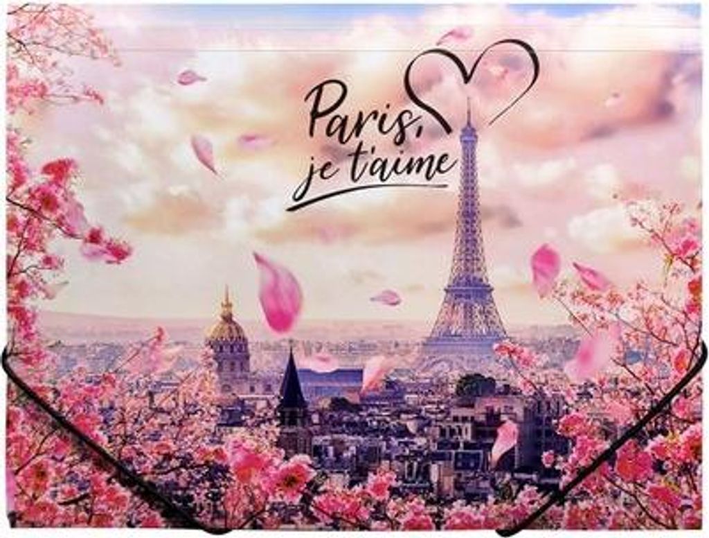 Teczka A4 na gumkę z nadrukiem - Take me to Paris