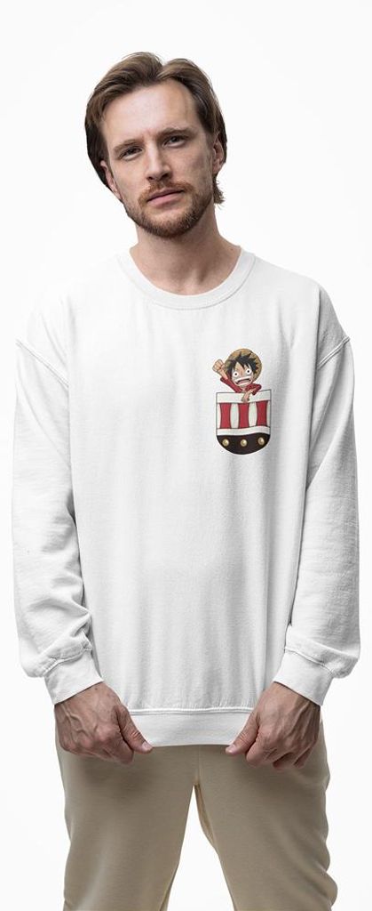 D&B Design Uni Pullover SWMO00088 OnePeace Weiß-Größe M