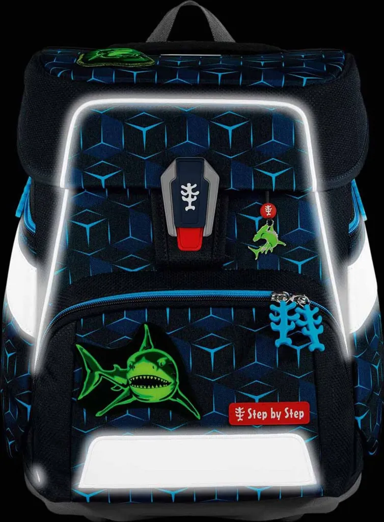Cartable Scolaire CP CE1 Shark Dexter Step by Step SPACE SHINE 5 Pièces - 12