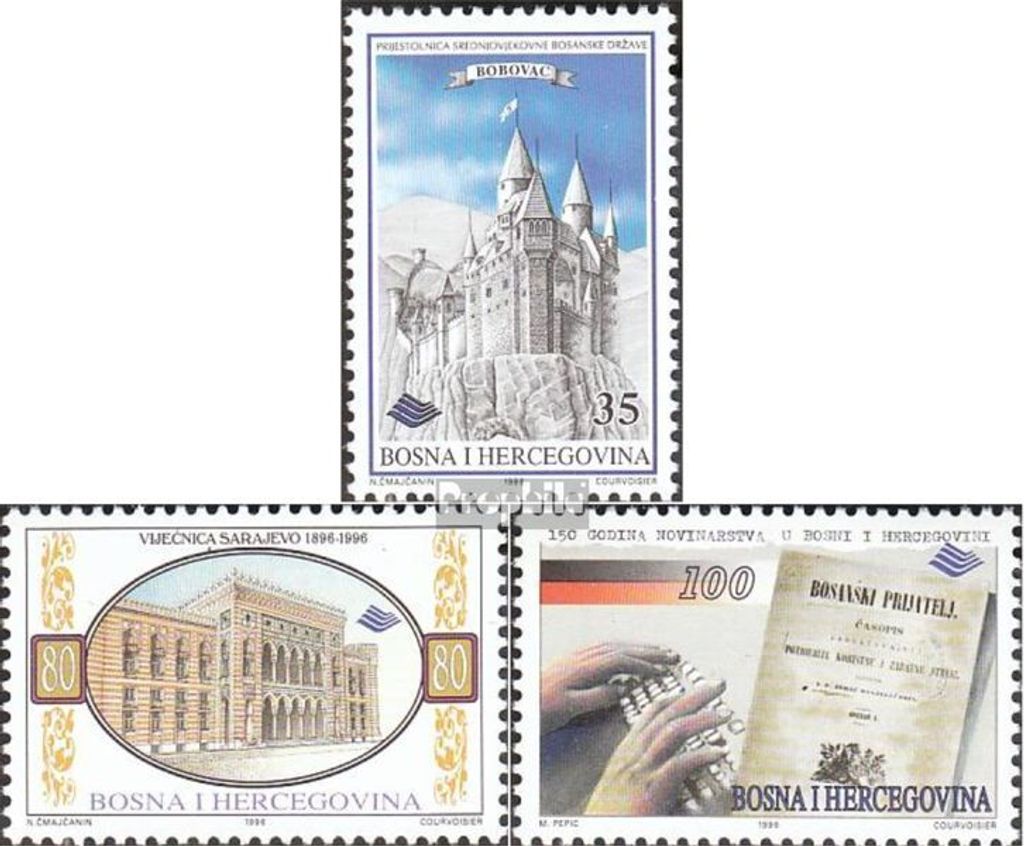 Briefmarken Bosnien-Herzegowina 1996 Mi 50-52 (kompl.Ausg.) FDC Jahrestage