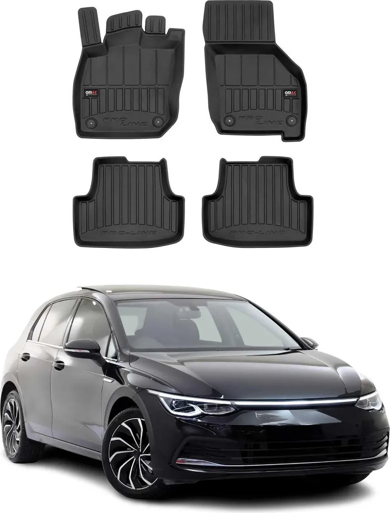Tappetini in Gomma TPE per VW Golf 8 Mild Hybrid (2020-2025) 4pz