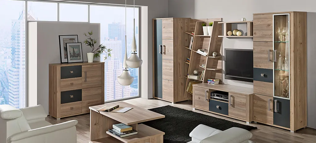 Commode moderne marron clair épurée - Finition bois naturel de qualité